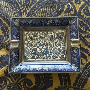 Hermes Paris Change Tray En Inde Blue Porcelain Ashtray India Tiger Plate